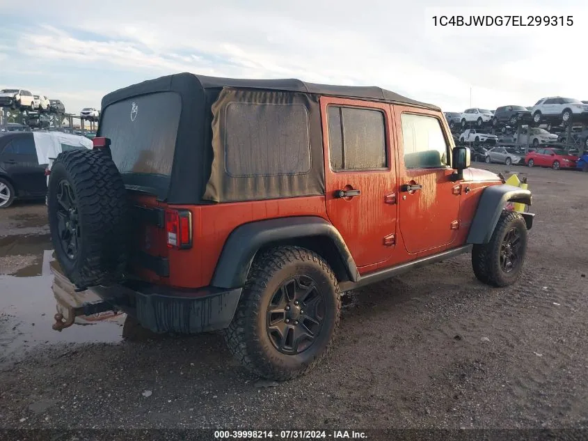 1C4BJWDG7EL299315 2014 Jeep Wrangler Unlimited Sport