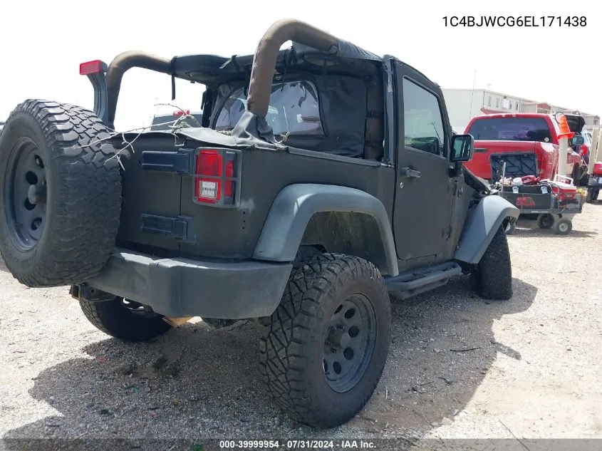 1C4BJWCG6EL171438 2014 Jeep Wrangler Rubicon