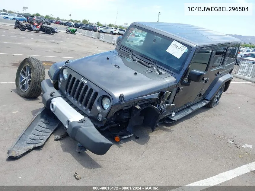 2014 Jeep Wrangler Unlimited Sahara VIN: 1C4BJWEG8EL296504 Lot: 40016172