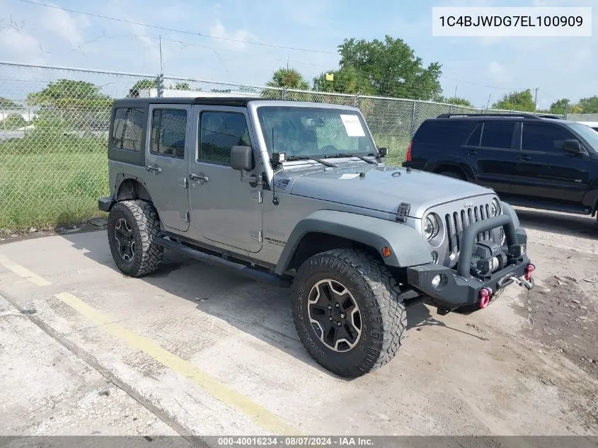 1C4BJWDG7EL100909 2014 Jeep Wrangler Unlimited Sport