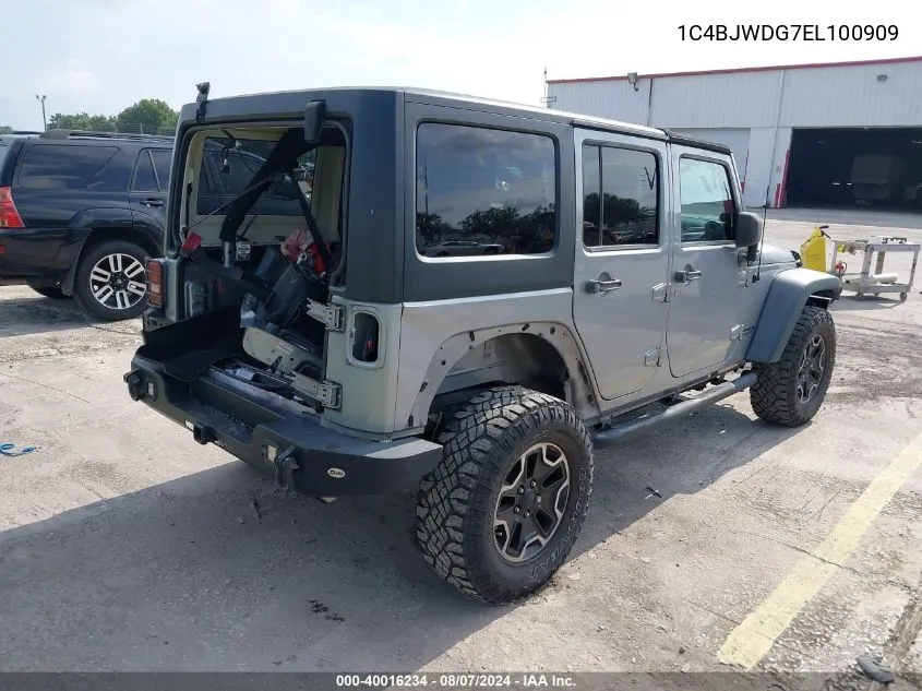 2014 Jeep Wrangler Unlimited Sport VIN: 1C4BJWDG7EL100909 Lot: 40016234