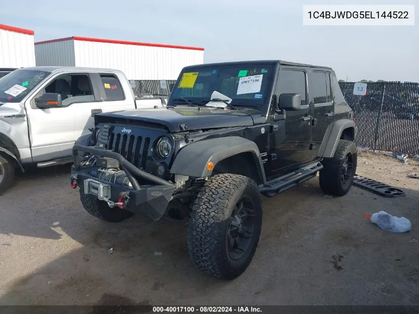 1C4BJWDG5EL144522 2014 Jeep Wrangler Unlimited Sport