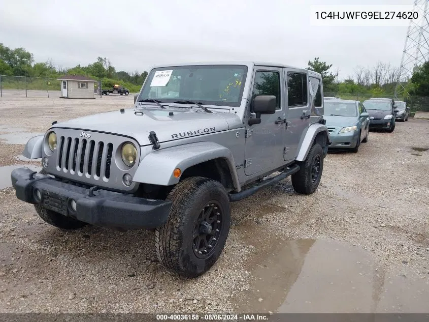 2014 Jeep Wrangler Unlimited Rubicon VIN: 1C4HJWFG9EL274620 Lot: 40036158