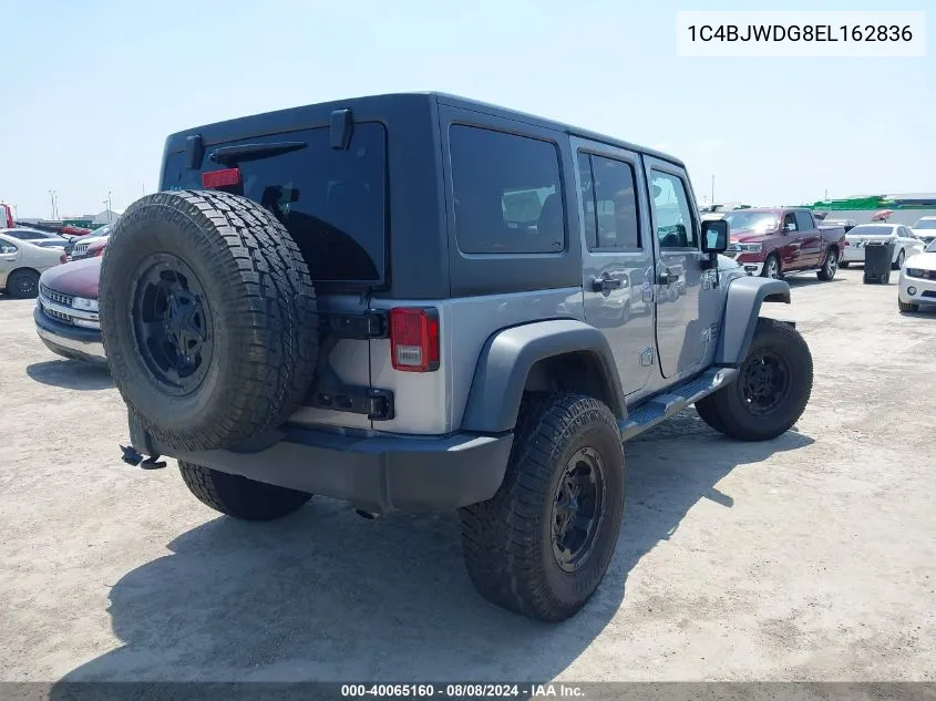 2014 Jeep Wrangler Unlimited Sport VIN: 1C4BJWDG8EL162836 Lot: 40065160