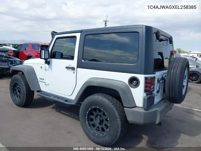 1C4AJWAGXEL258385 2014 Jeep Wrangler Sport