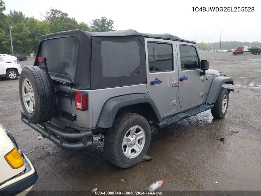 1C4BJWDG2EL255528 2014 Jeep Wrangler Unlimited Sport