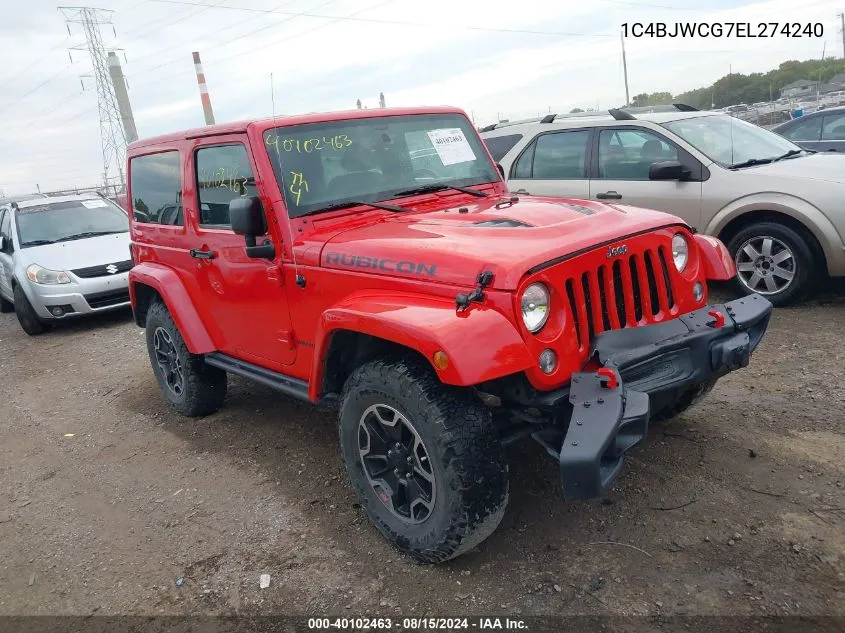 2014 Jeep Wrangler Rubicon X VIN: 1C4BJWCG7EL274240 Lot: 40102463