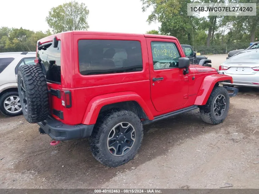 1C4BJWCG7EL274240 2014 Jeep Wrangler Rubicon X