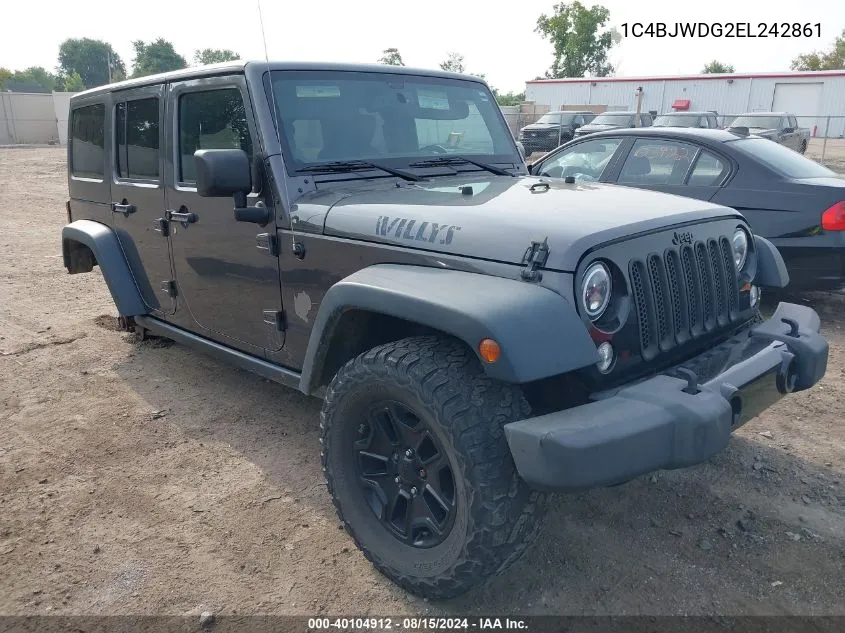 1C4BJWDG2EL242861 2014 Jeep Wrangler Unlimited Sport