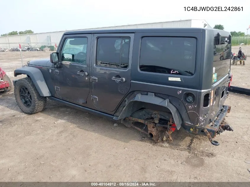 2014 Jeep Wrangler Unlimited Sport VIN: 1C4BJWDG2EL242861 Lot: 40104912