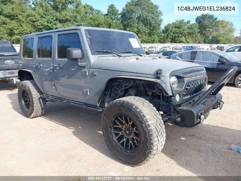 1C4BJWEG1EL236824 2014 Jeep Wrangler Unlimited Sahara