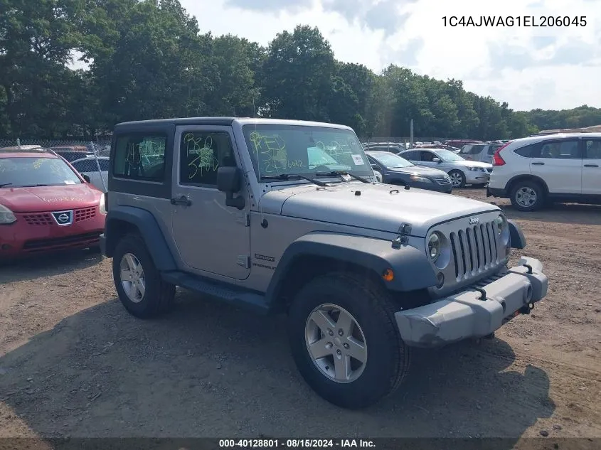 2014 Jeep Wrangler Sport VIN: 1C4AJWAG1EL206045 Lot: 40128801