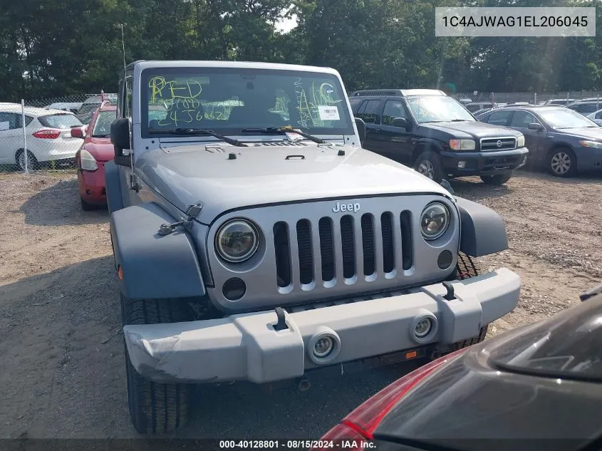 2014 Jeep Wrangler Sport VIN: 1C4AJWAG1EL206045 Lot: 40128801