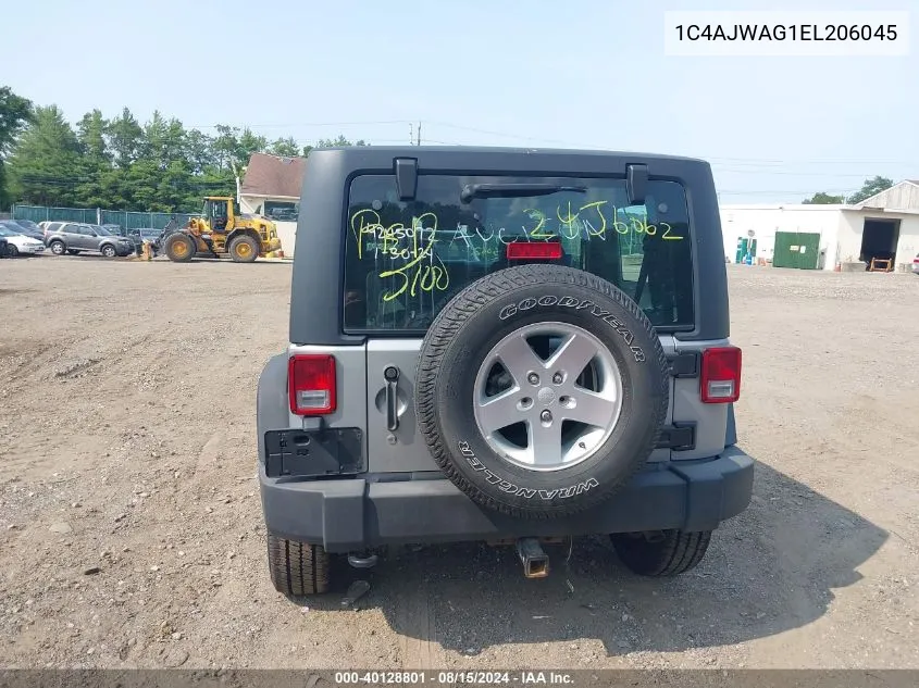 2014 Jeep Wrangler Sport VIN: 1C4AJWAG1EL206045 Lot: 40128801