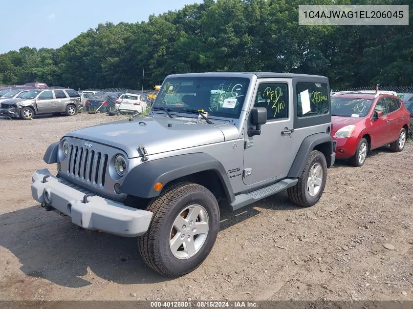 2014 Jeep Wrangler Sport VIN: 1C4AJWAG1EL206045 Lot: 40128801