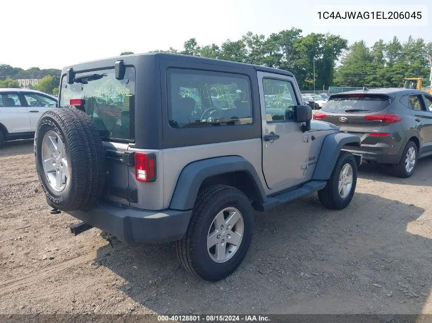 2014 Jeep Wrangler Sport VIN: 1C4AJWAG1EL206045 Lot: 40128801