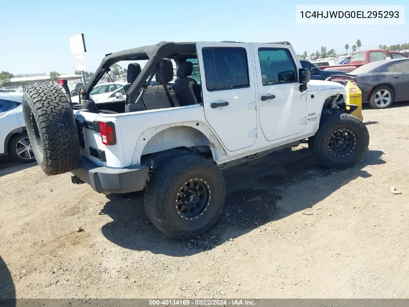 1C4HJWDG0EL295293 2014 Jeep Wrangler Unlimited Sport