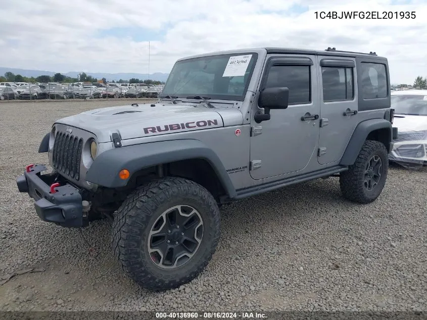 1C4BJWFG2EL201935 2014 Jeep Wrangler Unlimited Rubicon X