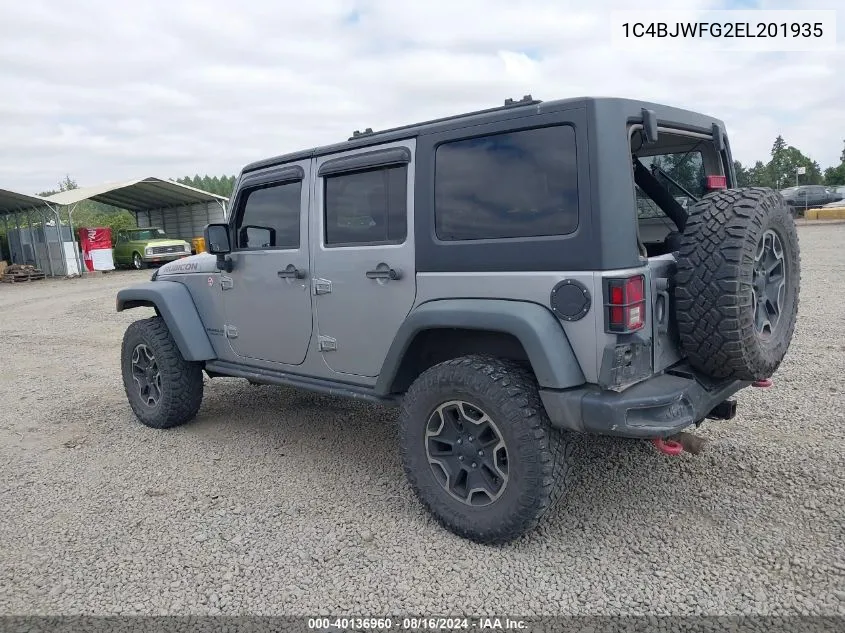 1C4BJWFG2EL201935 2014 Jeep Wrangler Unlimited Rubicon X