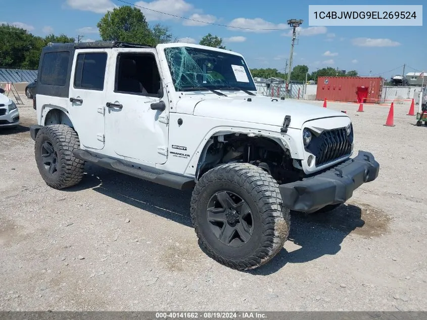 2014 Jeep Wrangler Unlimited Sport VIN: 1C4BJWDG9EL269524 Lot: 40141662