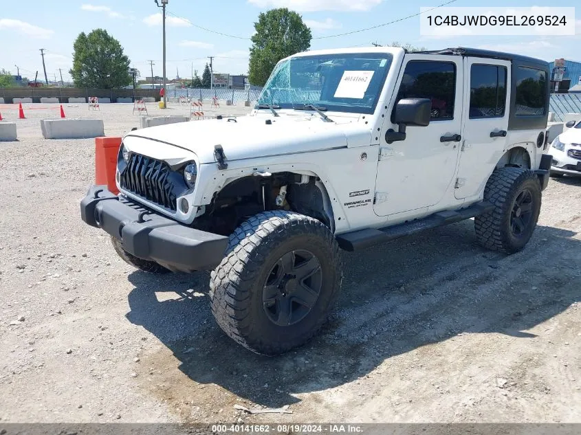 1C4BJWDG9EL269524 2014 Jeep Wrangler Unlimited Sport