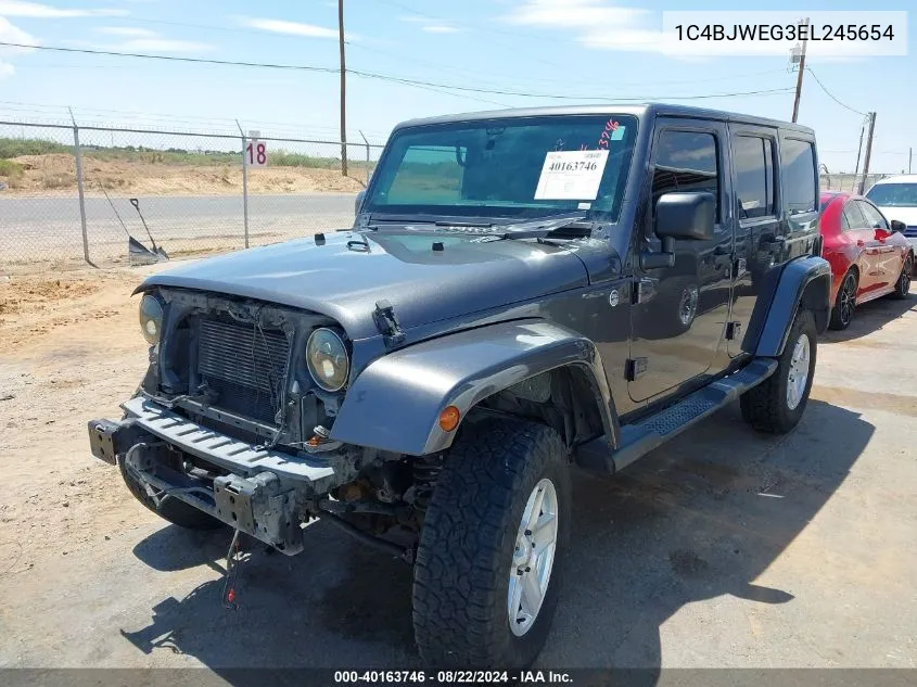 2014 Jeep Wrangler Unlimited Sahara VIN: 1C4BJWEG3EL245654 Lot: 40163746