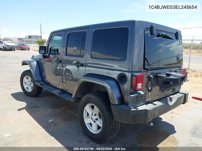 1C4BJWEG3EL245654 2014 Jeep Wrangler Unlimited Sahara