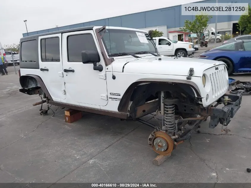 1C4BJWDG3EL281250 2014 Jeep Wrangler Unlimited Sport