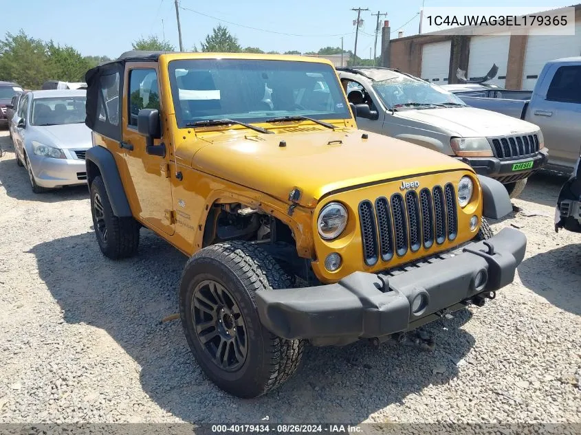 2014 Jeep Wrangler Sport VIN: 1C4AJWAG3EL179365 Lot: 40179434