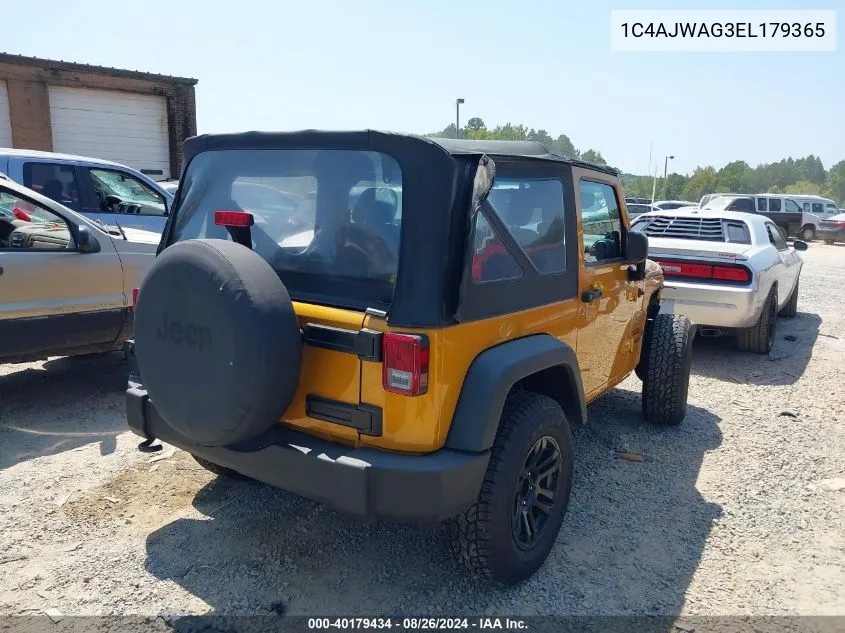 1C4AJWAG3EL179365 2014 Jeep Wrangler Sport