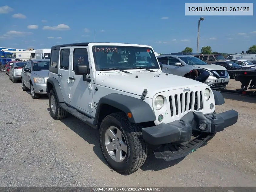 2014 Jeep Wrangler Unlimited Sport VIN: 1C4BJWDG5EL263428 Lot: 40193575