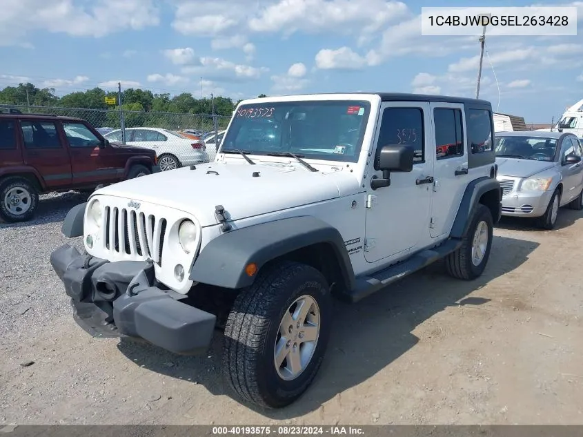 2014 Jeep Wrangler Unlimited Sport VIN: 1C4BJWDG5EL263428 Lot: 40193575