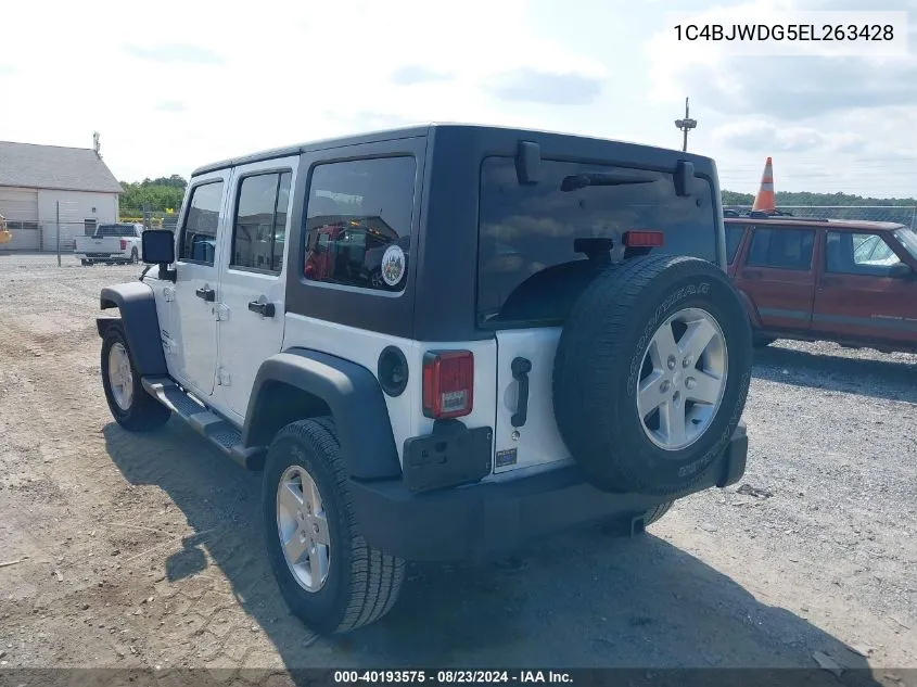 1C4BJWDG5EL263428 2014 Jeep Wrangler Unlimited Sport