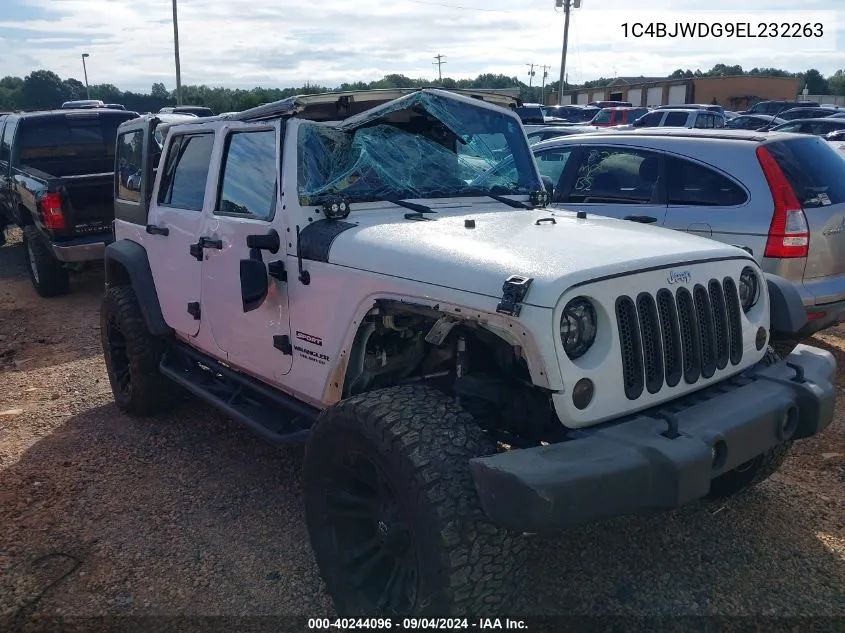 1C4BJWDG9EL232263 2014 Jeep Wrangler Unlimited Sport