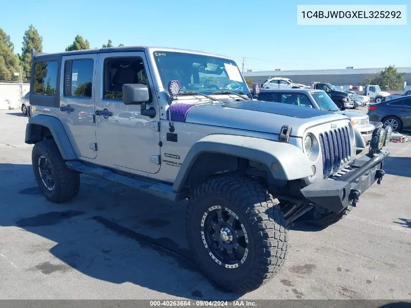 2014 Jeep Wrangler Unlimited Sport VIN: 1C4BJWDGXEL325292 Lot: 40263684