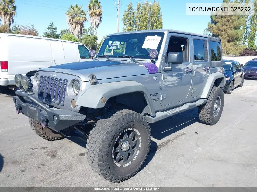 1C4BJWDGXEL325292 2014 Jeep Wrangler Unlimited Sport