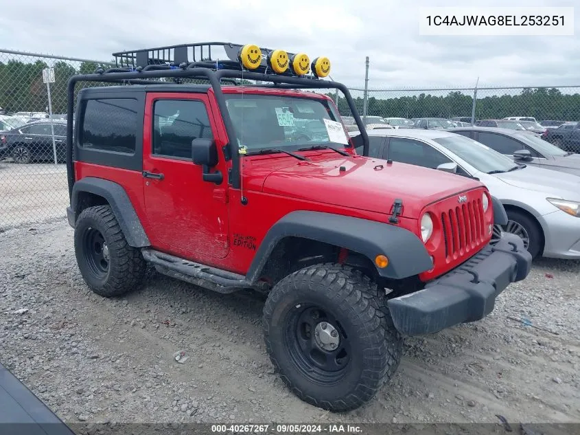 2014 Jeep Wrangler Sport VIN: 1C4AJWAG8EL253251 Lot: 40267267