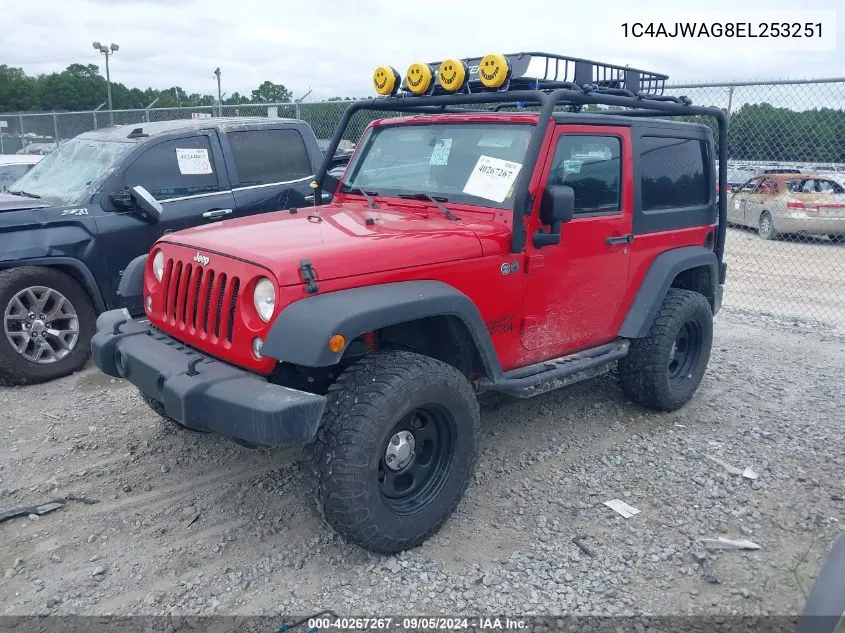 1C4AJWAG8EL253251 2014 Jeep Wrangler Sport