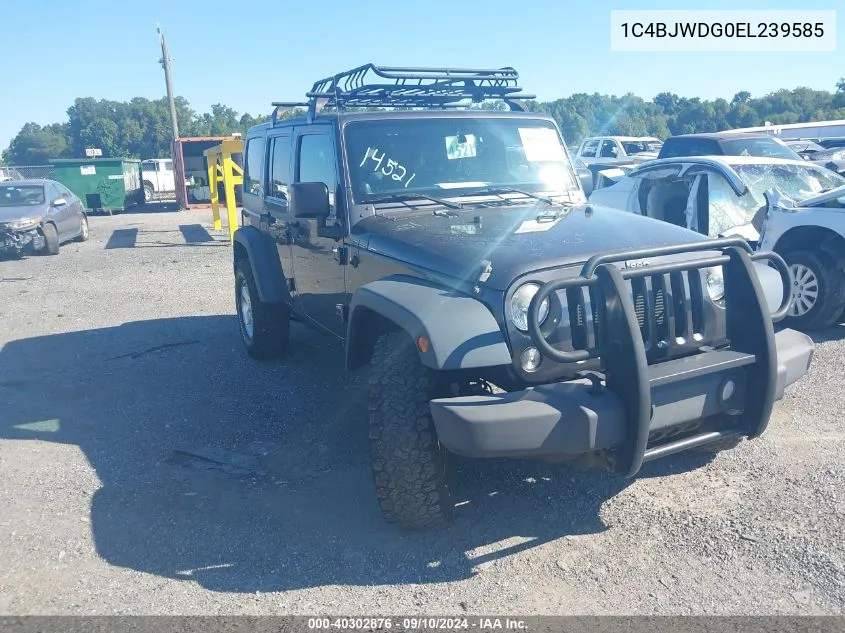 1C4BJWDG0EL239585 2014 Jeep Wrangler Unlimited Sport