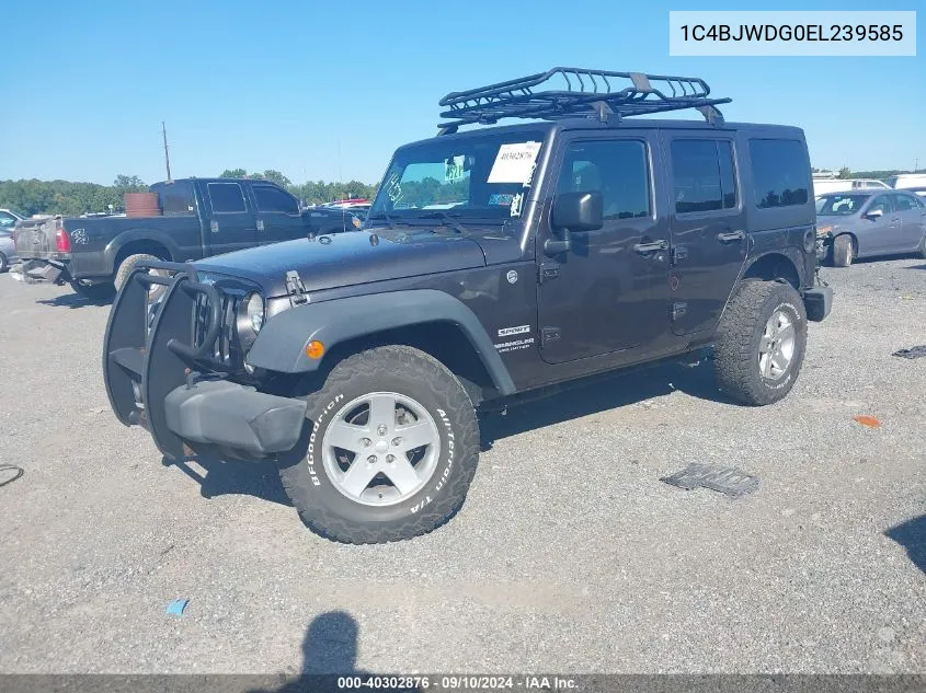 2014 Jeep Wrangler Unlimited Sport VIN: 1C4BJWDG0EL239585 Lot: 40302876