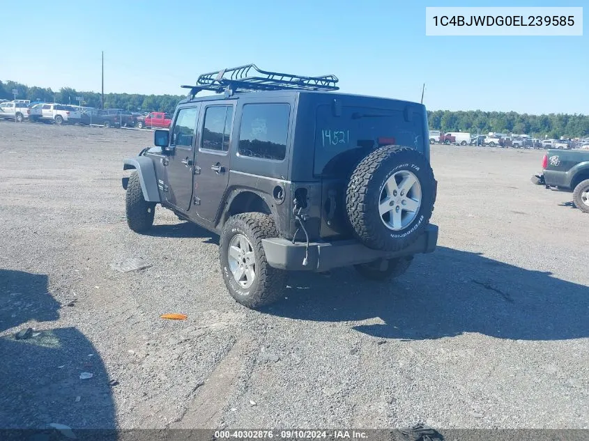 2014 Jeep Wrangler Unlimited Sport VIN: 1C4BJWDG0EL239585 Lot: 40302876