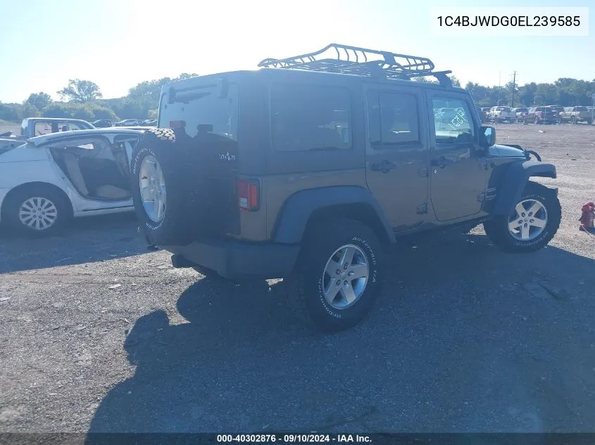 2014 Jeep Wrangler Unlimited Sport VIN: 1C4BJWDG0EL239585 Lot: 40302876