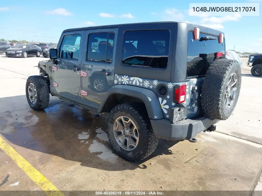 1C4BJWDG8EL217074 2014 Jeep Wrangler Unlimited Sport