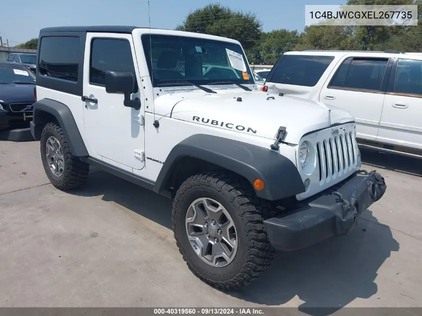 2014 Jeep Wrangler Rubicon VIN: 1C4BJWCGXEL267735 Lot: 40319560