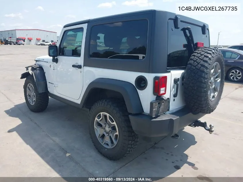 2014 Jeep Wrangler Rubicon VIN: 1C4BJWCGXEL267735 Lot: 40319560