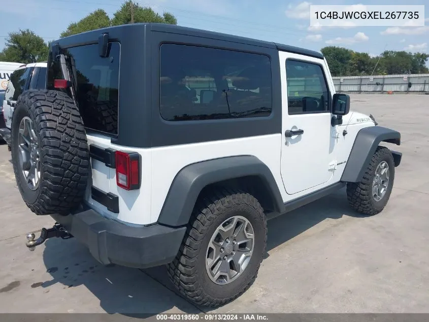 2014 Jeep Wrangler Rubicon VIN: 1C4BJWCGXEL267735 Lot: 40319560