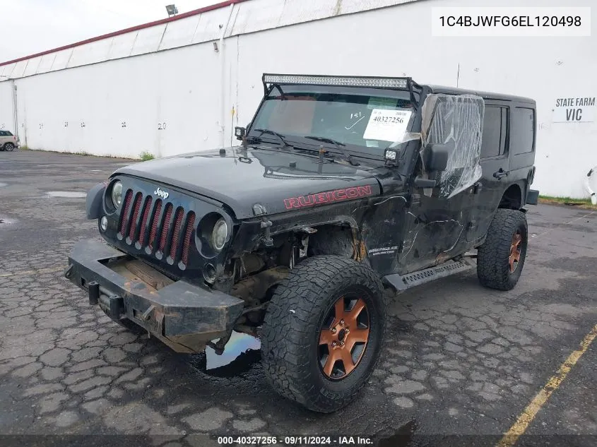 1C4BJWFG6EL120498 2014 Jeep Wrangler Unlimited Rubicon