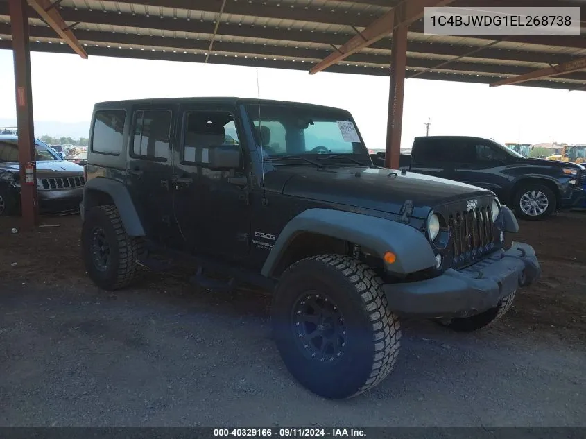 2014 Jeep Wrangler Unlimited Sport VIN: 1C4BJWDG1EL268738 Lot: 40329166