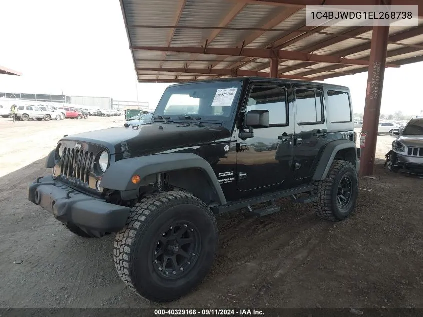 1C4BJWDG1EL268738 2014 Jeep Wrangler Unlimited Sport