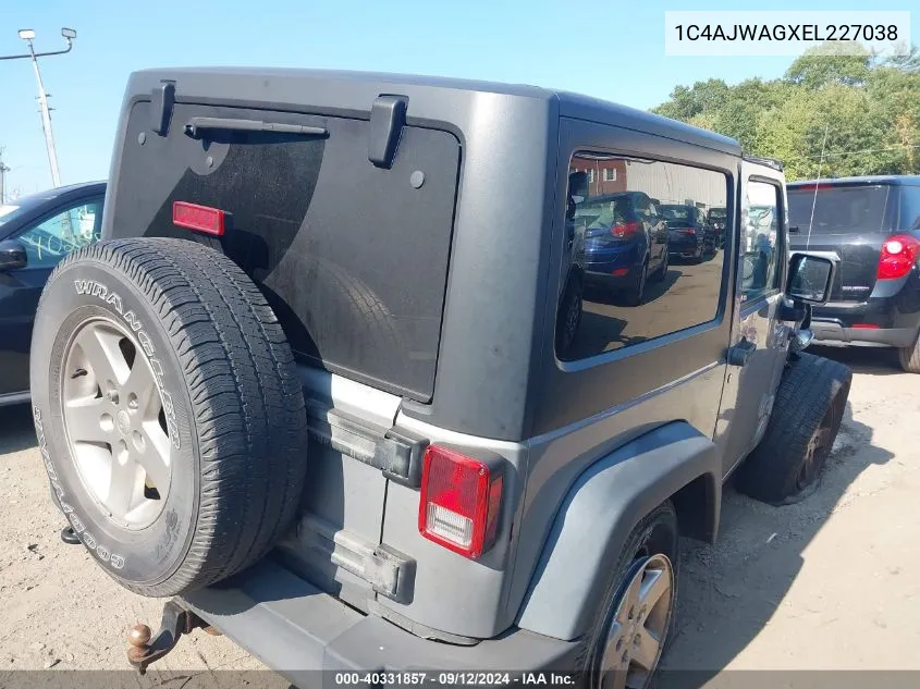 1C4AJWAGXEL227038 2014 Jeep Wrangler Sport